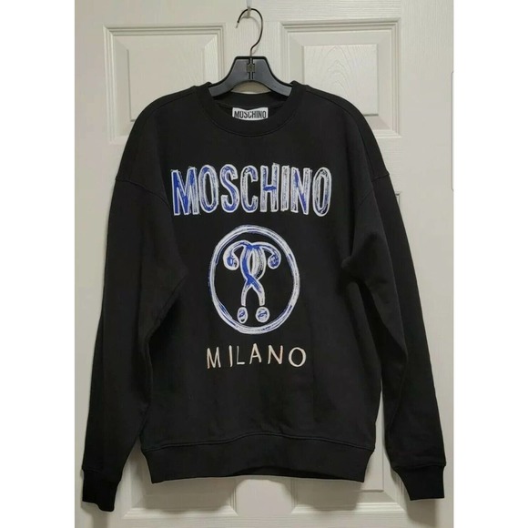MOSCHINO BRAND LOGO CREW NECK SWEATSHIRT Size 38US